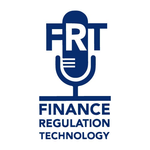 FRT Podcast logo - illustration of microphone behind initials FRT with Financial Regulation Technology text listed below